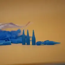 200 шт синие стерилизованные традиционные наконечники игл для татуажа для бровей губ подводка для глаз постоянный макияж татуировки иглы шапки