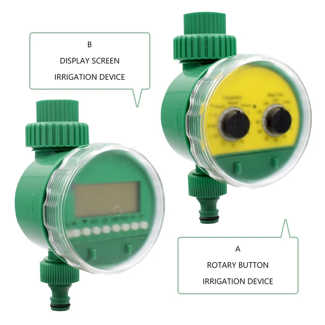 US $19 68 46% OFF|DIY Automatic Intelligent Electronic LCD Water Timer Rubber gasket design Solenoid Valve Irrigation Sprinkler Controller 2 Types-in