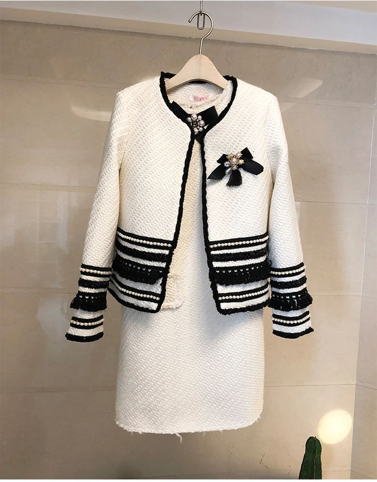 NIWIY Brand Autumn Short Bead Woollen Tweed Women Jacket Tapados Mujer Invierno 2018 Winter Long Sleeve Black Jacket N8502 NIWIY Brand Autumn Short Bead Woollen Tweed Women Jacket Tapados Mujer Invierno 2018 Winter Long Sleeve Black Jacket N8502