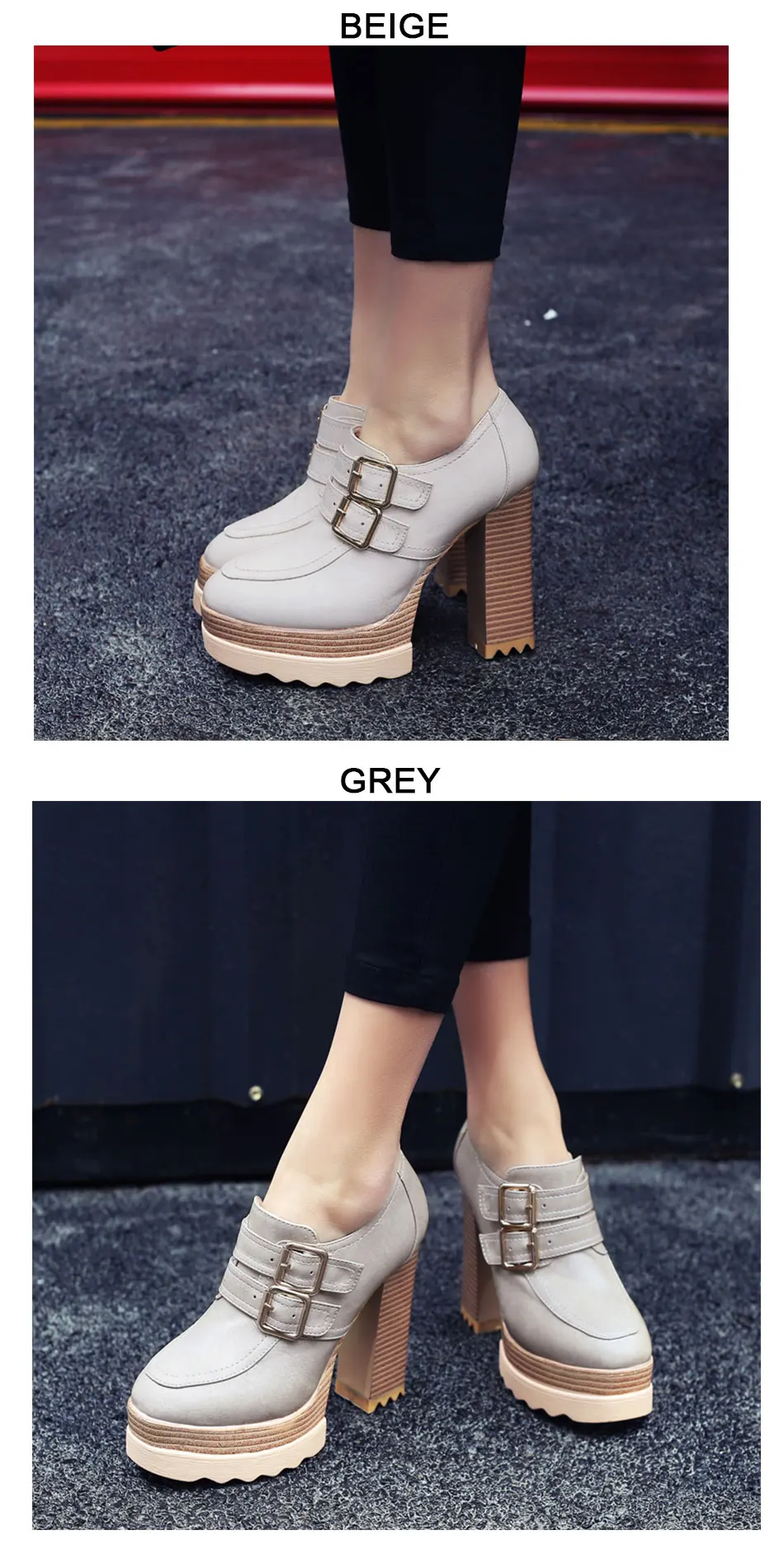 Gdgydh/демисезонные туфли-лодочки на Высоком толстом каблуке; женская обувь на платформе с круглым носком и шнуровкой; Повседневная Офисная Женская обувь; 42