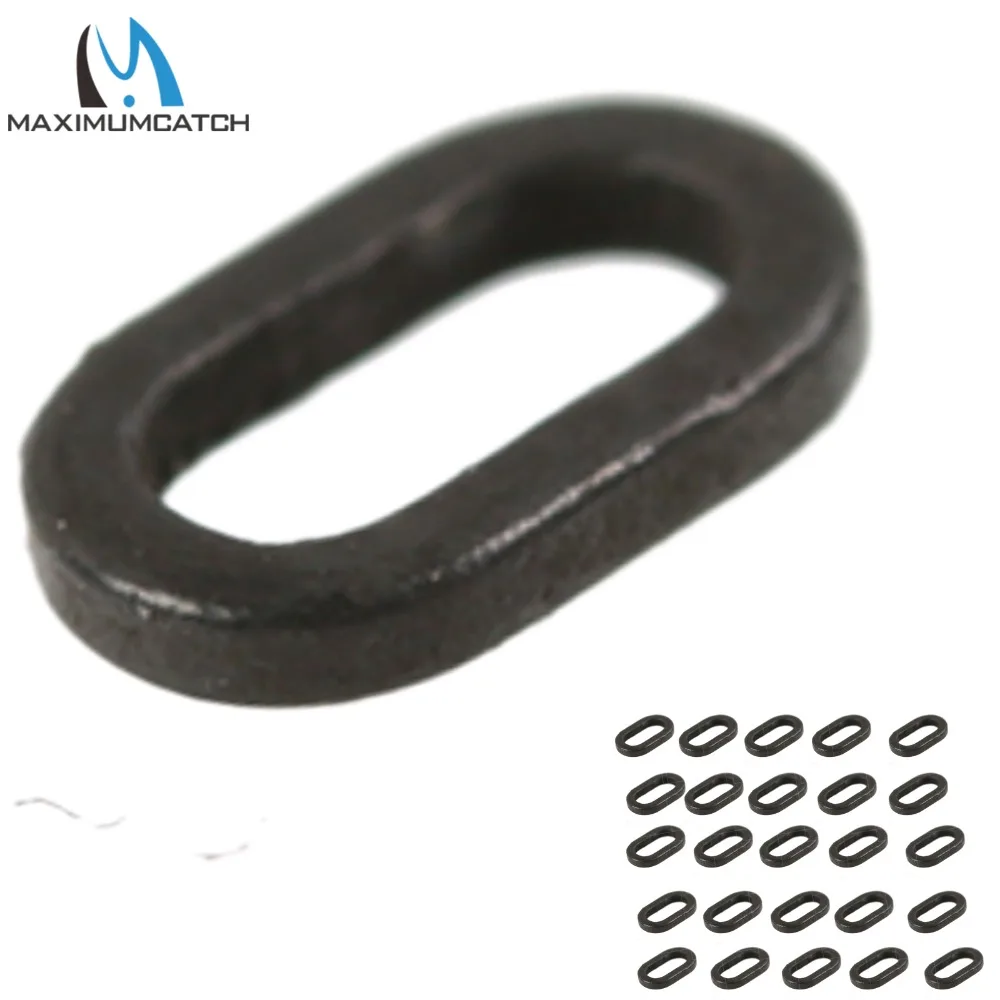

Maximumcatch Carp Fishing 25pc Oval Rig Ring Pearl Shape Rings Matt Black Wifreo Carping Terminal Tackle