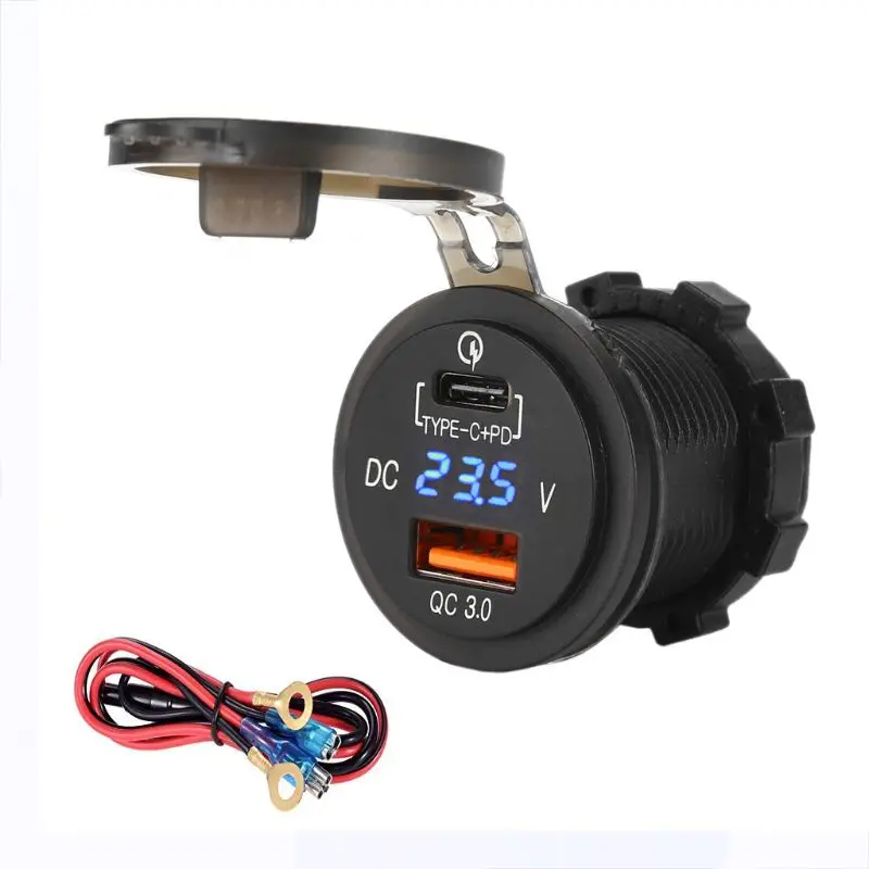 36 W USB شاحن سيارة سريعة تهمة QC 3.0 نوع C PD سريع الهاتف المحمول شاحن آيفون X XR 8 ذاكرة فلاش 3 اللون
