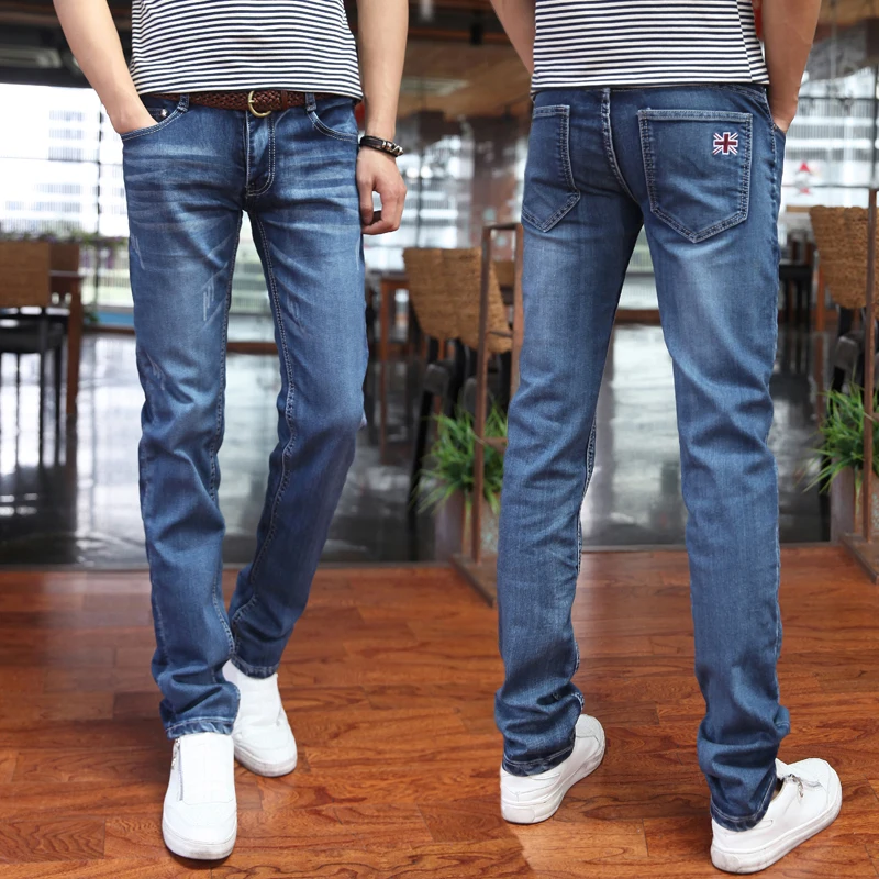 

2017 youth stretch jeans men Cultivate one's morality feet pants ICONS trousers