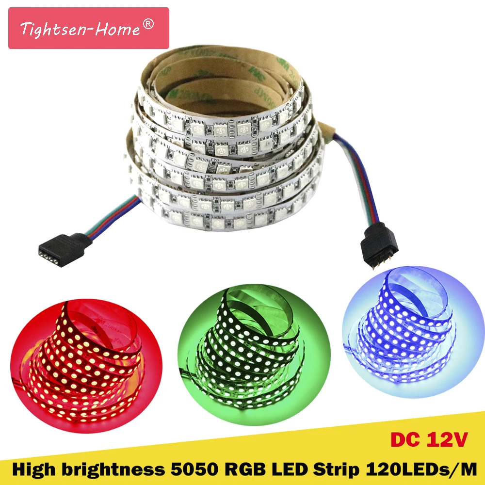 5m RGB strip 120 LED`s/m 5050 SMD Flexibel Lichtstreifen Lampe Klebeband stripe