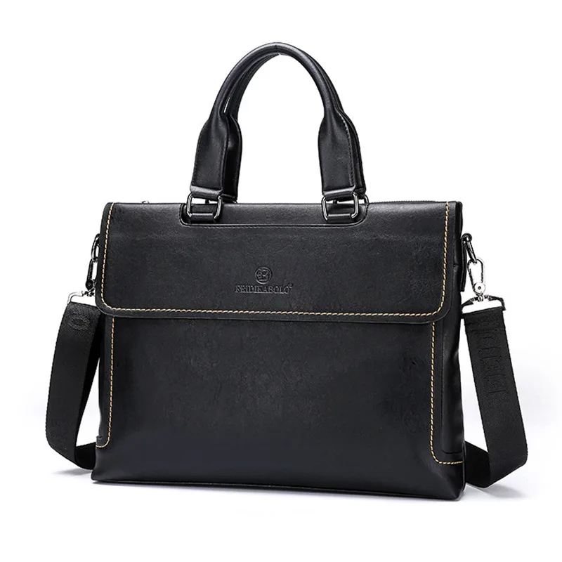 

Portable KUMON Genuine Leather Laptop Messenger men bag Business 2016 Tablet Travel Fashion Casual Handbag