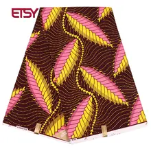Анкара африканская полиэфирная восковая ткань Binta настоящий воск высокого качества 6 ярдов африканская ткань для вечерние платья FP6114
