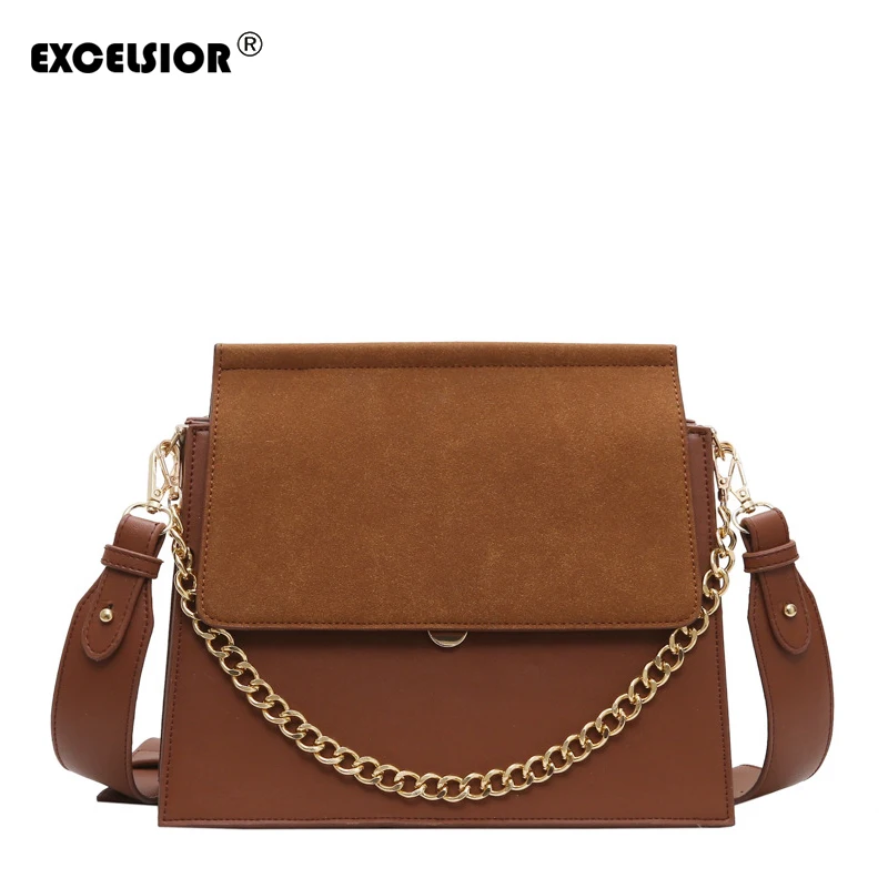 

EXCELSIOR Fashion Women's Bag Stylish Crossbody Bags PU Leather Shoulder Bags with Detachable Strap Messenger Bags for Women