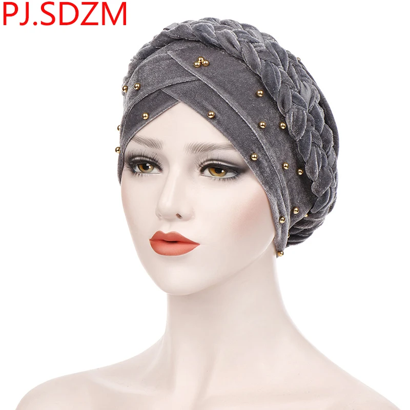 Новый европейский женский тюрбан PJ.SDZM шляпа с перекрещивающимися на лбу