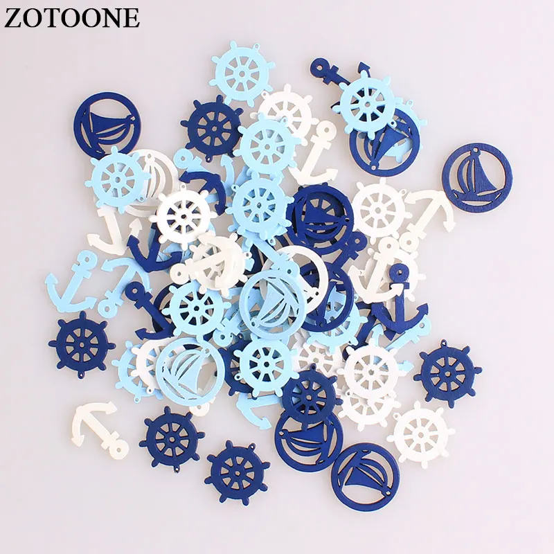

ZOTOONE Mix Anchor Wodden Buttons For Clothing Anchor Decor DIY Scrapbooking Needlework Craft Sewing Wood Buttons Accessories E