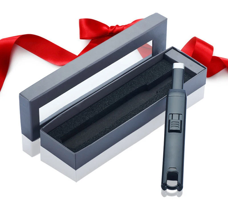  Metal case Long USB Electric arc kitchen windproof lightersrechargeable pulse lighter Candles and F - 32841760510