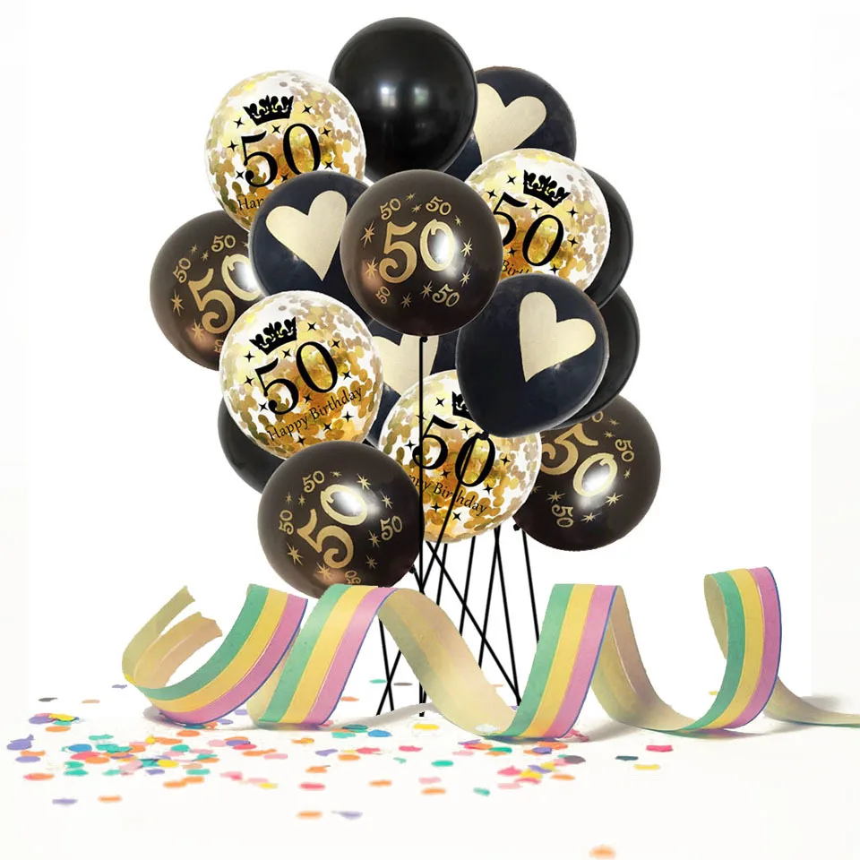 16 шт. 10 дюймов 12 дюймов креативный много воздушных шаров с днем рождения украшения для детей и взрослых цифры воздушные шары DIY вечерние принадлежности