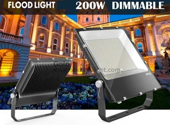 

Waterproof 200 watts DIM led luminaires meanwell driver white 4000K 5000K 6500K120V 230V 277V 200W dimmable led projector