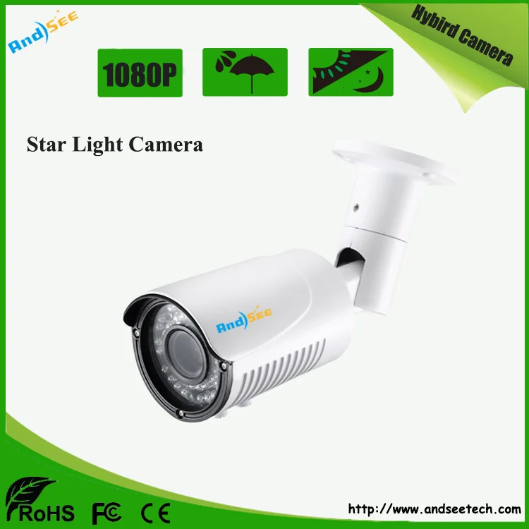 Star Light Sony IMX291 Sensor Hybird Camera 1080P Support AHD/CVI/TVI/CVBS output Waterproof 40m IR distance AS-MHD8405RS