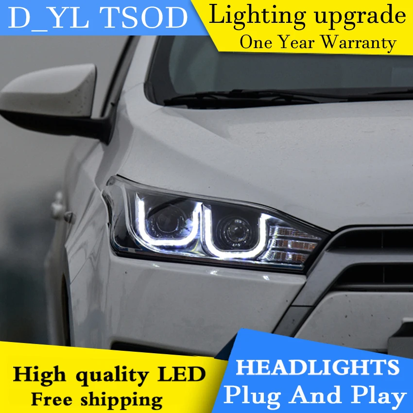 Car Styling Headlights for Toyota Yaris 2014 15 LED Headlight for Yaris