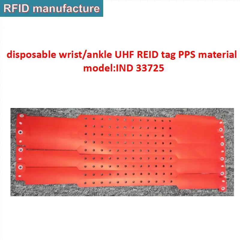 

1-6m long range UHF RFID Bracelet pps Waterproof wristband ankle/wistband tag for Marathon race hospital personnel management