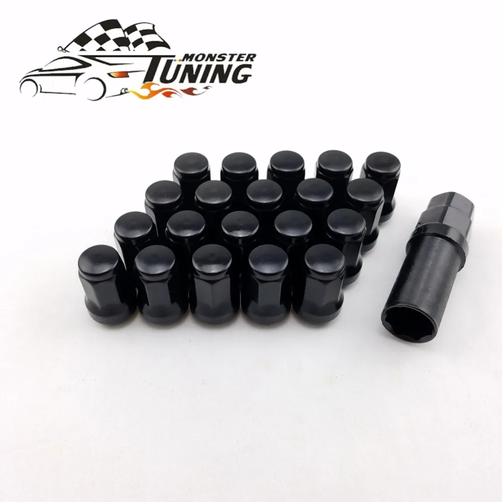 

Tuning Monster JDM Lug Nuts Heptagon Steel M12x1.5/1.25 20pcs tuner Anti-theft Security Nuts Alloy Steel Closed