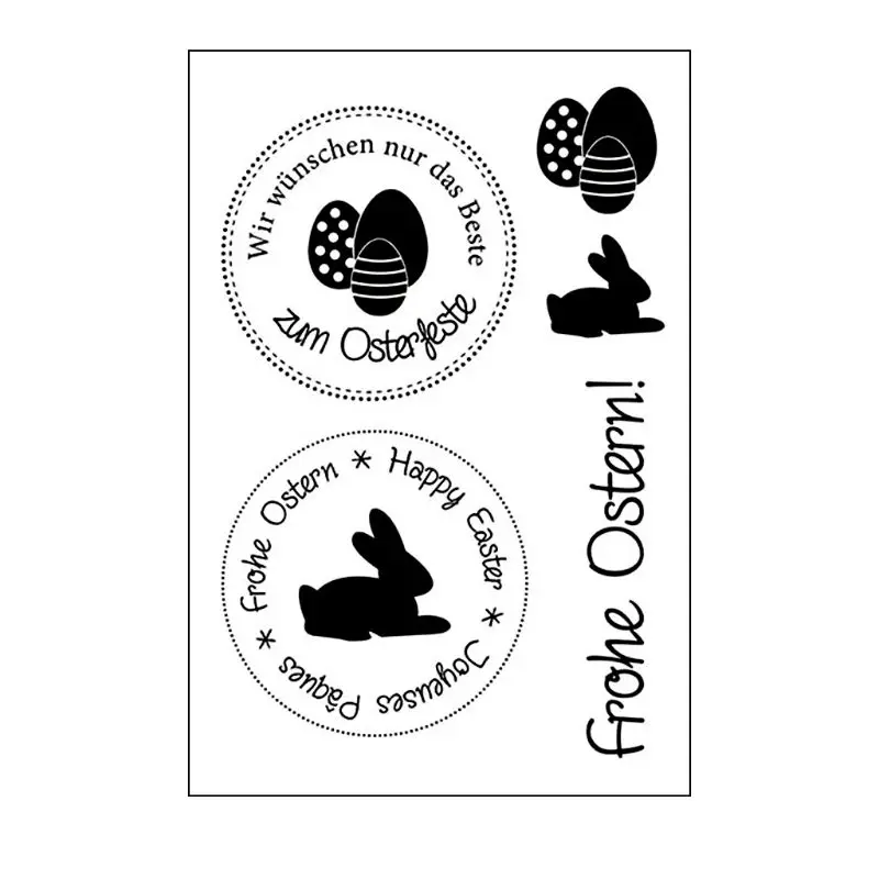 

Happy Easter DIY Silicone Clear Stamp Cling Seal Scrapbook Embossing Album Decor