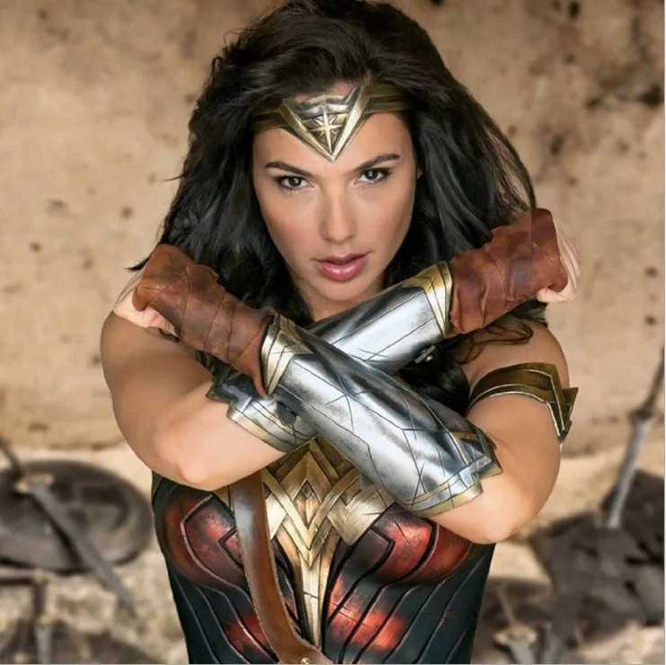

Superhero Wonder Woman Diana Cosplay Bracer Halloween Christmas New Year Carnival Cosplay Accessories PVC Free Size