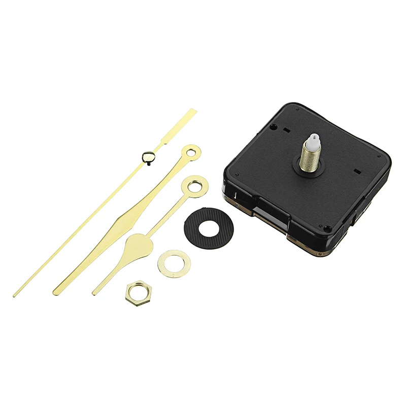 

5 Pcs 20mm Shaft Length Gold Hands Quartz Wall Clock Silent Movement Mechanism Repair Parts
