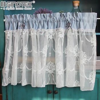 

French Style Kitchen Curtain Fashion Cafe Cotton Lace Pastoral Style Small Cafe Curtain For the Kitchen Home Decoration 1 PCS