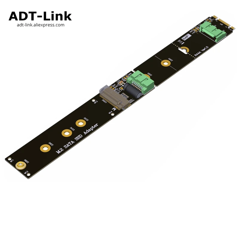 BM key M.2 SATA SSD удлинитель адаптер карта B M ключ M2 SATA3 6G. s R44A ADT link|Компьютерные кабели и