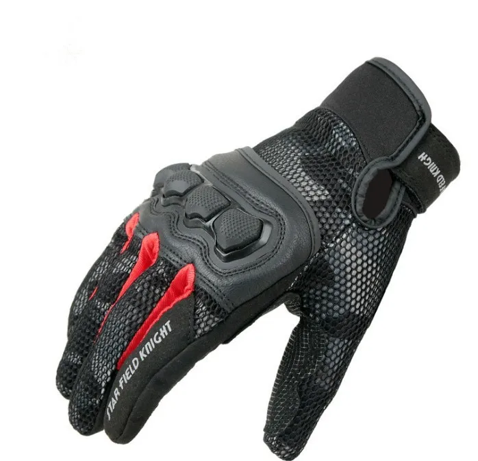 

Free shipping Newest Star field knight Summer motorcycle anti-fall mesh breathable riding gloves touch screen for men and women