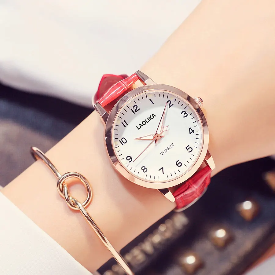 

New 2019 Womens Watches Fashion Casual Womens Simple Style Quartz Leather Strap Wristwatch Women Watch