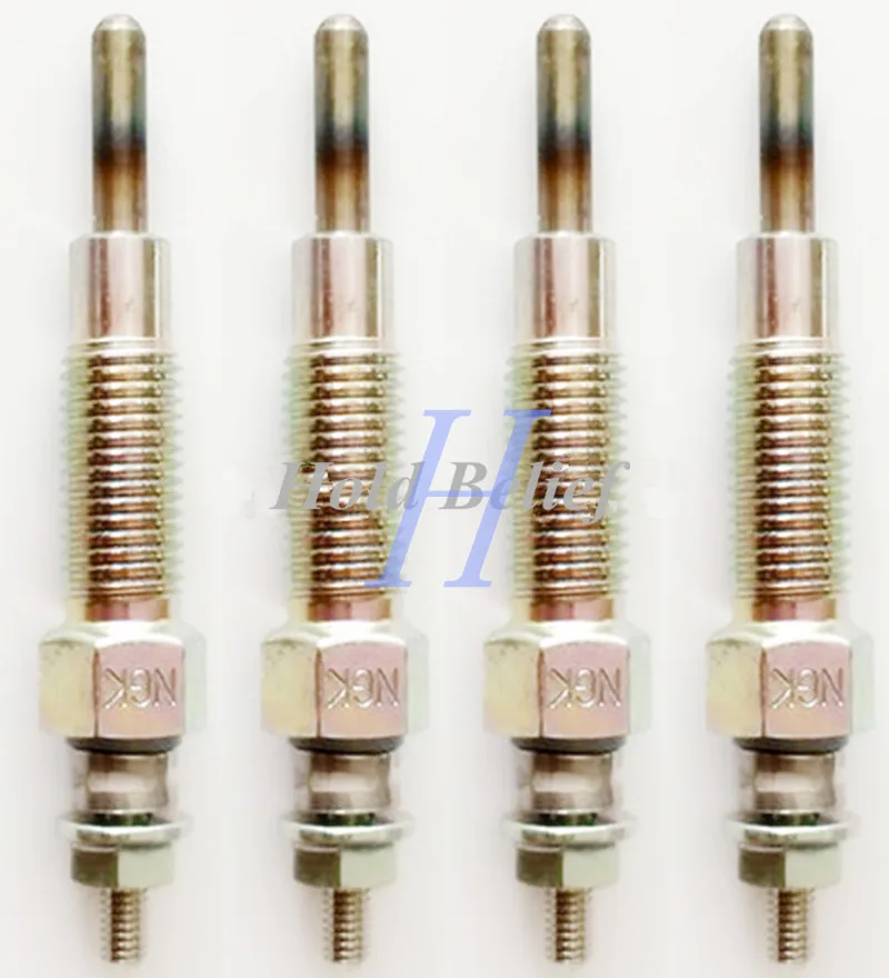 

4PCS New Plug Glow Set for Isuzu 4LE1 Hitachi IHI SH55 ZX55UR Excavator Digger