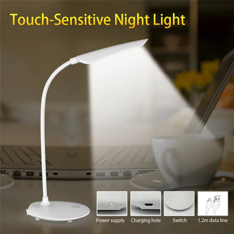 

Touch Switch Led Table Lamp Charging Eye Protection Desk Lamps Table Lamp Folding Rotating LED Hose Lamp XNC