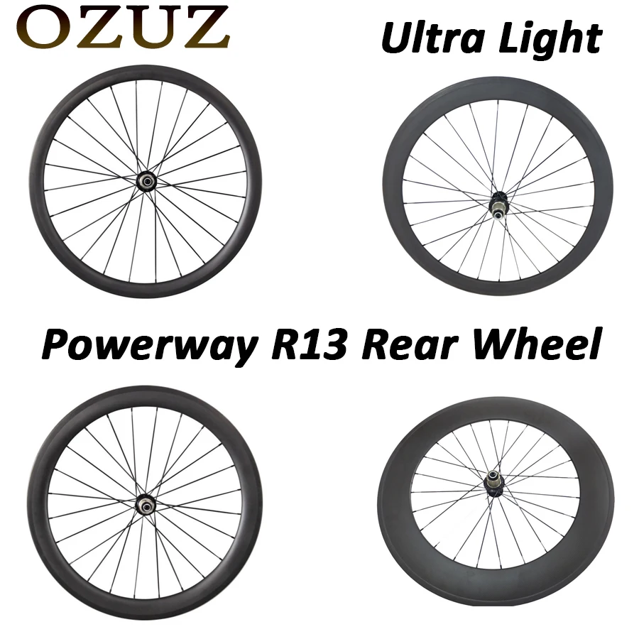 Powerway R13 на 424 Cnspoke OZUZ 700С 24 мм 38 мм 50 мм 60 мм 88 мм довод трубчатые Дорожный велосипед колеса углерода гонки заднего колеса