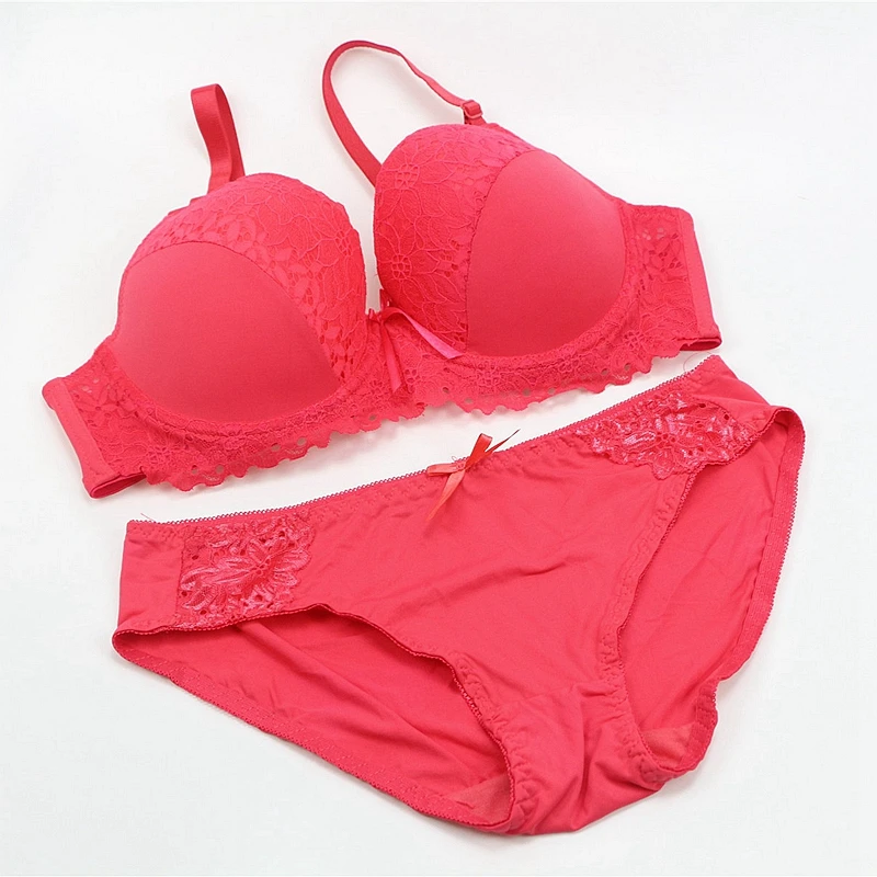 DaiNaFang Lady Lace Push Up Bra Sets 38/85 40/90 42/95 D DD E Cup Underwear Panties Womens Sexy Lingerie Female plus size bra and panty sets