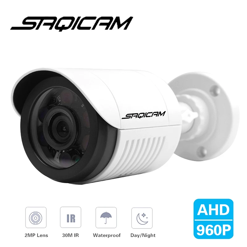 Saqicam 4CH 960 P видеонаблюдения Камера Системы 1080N AHD DVR комплект 2 шт. 1200TVL ИК 30 м