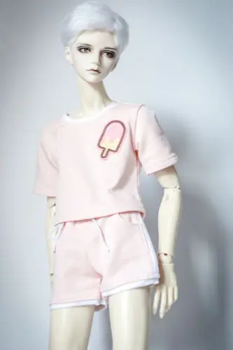 Молодежный 1/3 1/4 дядя SD10 мальчик MSD BJD куклы одежда зеленый/красный/розовый печати спортивный костюм - Цвет: pink