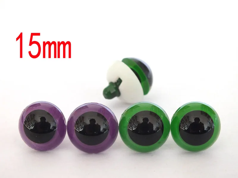purple and green color 15mm colored font b toy b font eyeball per color 10pairs