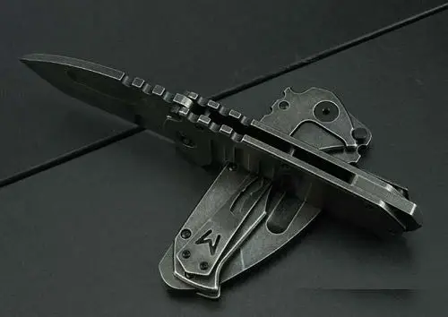 Хороший складной нож ножи каменная потертая стальная ручка лезвие тактический
