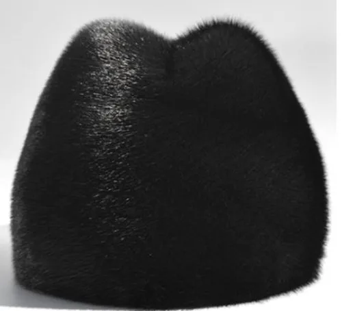 black Норки Мех животных шляпа Для мужчин новинка теплая зима мода Мех животных норки - Цвет: black