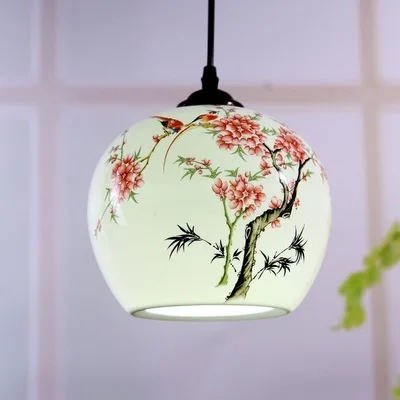 Китайский подвесной светильник для кухни, столовой, гостиной, подвесной светильник, висящая керамическая ваза, люстры для спальни - Цвет корпуса: 2