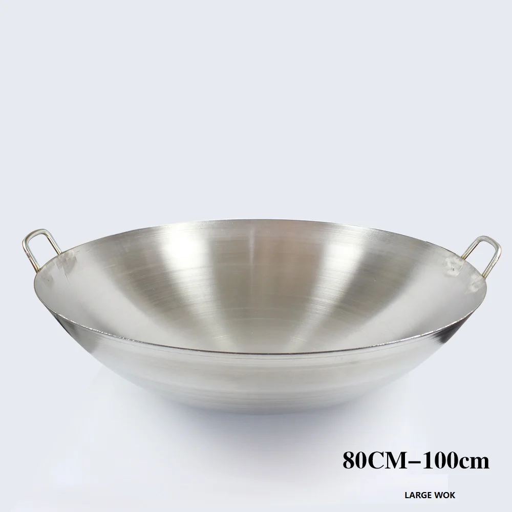 free shipping 100cm wok stainless steel wok pan cooking wok cookware