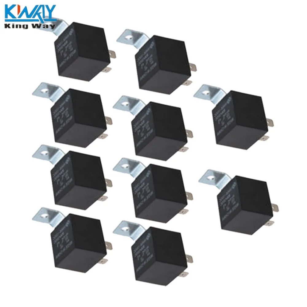 

FREE SHIPPING-King Way- 10 Pack Electrical Automotive Relays 12V 30Amp N/O 40 Amp N/C 5-Pin SPDT Style