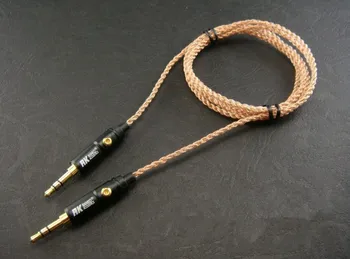 

Audio cable for recording line 3.5mm plug Lossless sound quality 7n single crystal copper 4 strand braid