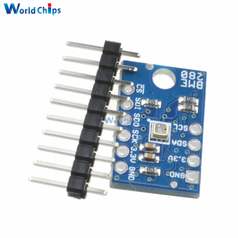 

GY-BME280 GY BME280 I2C SPI Breakout Temperature Humidity Barometric Pressure Digital Sensor Module 3.3V 5V High Precision 3In1
