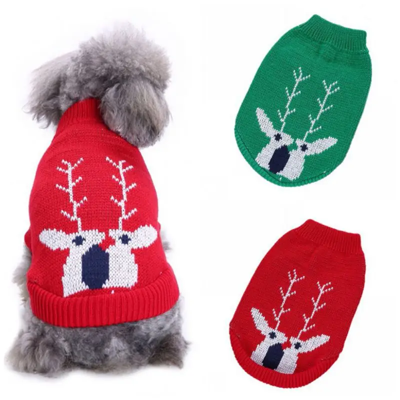 Теплая одежда для собак Зимний мягкий хлопковый свитер одежда пальто для щенка маленькие собачки Чихуахуа Рождественский костюм для домашних животных