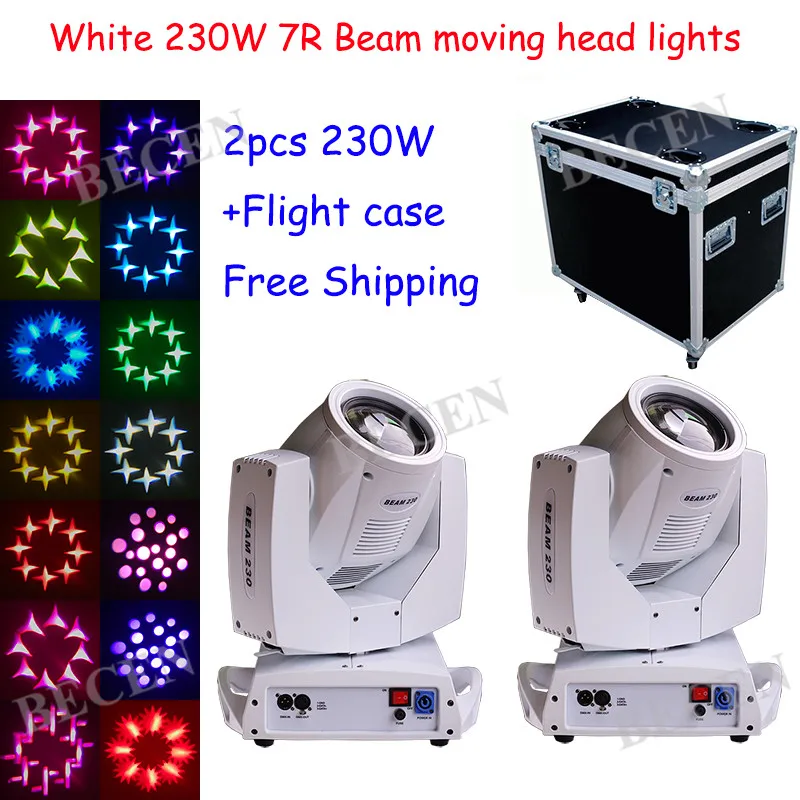 

White housing beam 230W 7R sharp moving head light with 1pcs flycase could ship from Warehouse