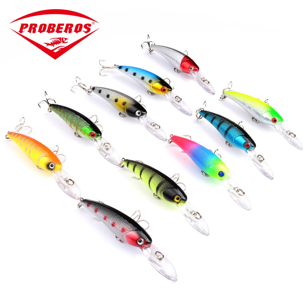 

10pcs/lot Artificial Fishing Bait 90mm/8.3g Trolling Minnow Saltwater Wobblers Pesca Jerkbait Boat Trailers Fish Lures Tackle