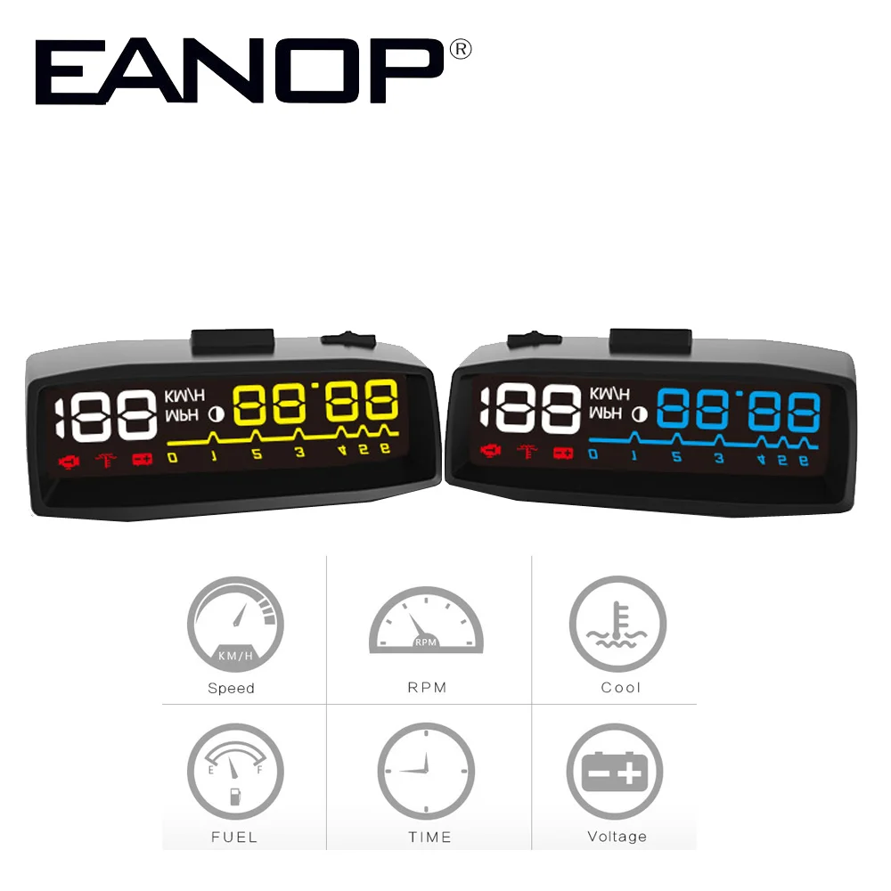EANOP EN SMART HUD Head up Display OBD II EOBD Автомобильный Цифровой спидометр для Audi a6 c6 Toyota Ford|display