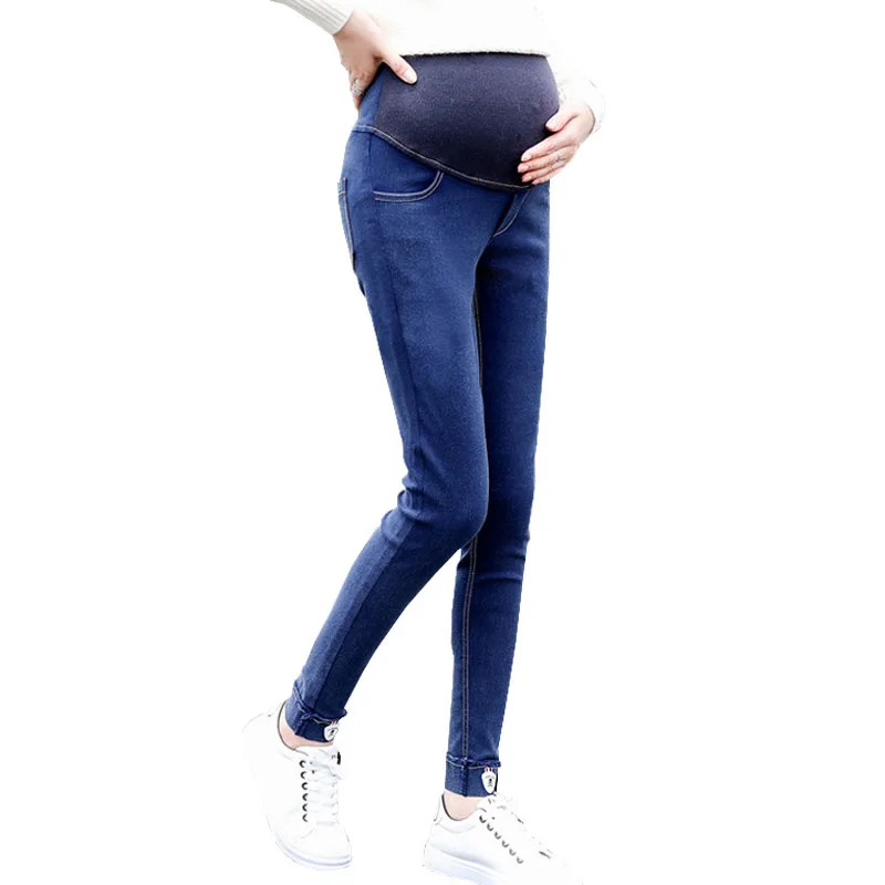 

Stretch Jeans Maternity Pants For Pregnant Women Clothes Nursing Elastic Waist Denim Belly Pregnancy Trousers Gravidas Plus Size