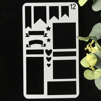 

1Pcs A6 Paint Draw Model 12 DIY Craft Layering Stencils Wall Paint Scrapbook Stamp Embossing Album Decorative Card Template