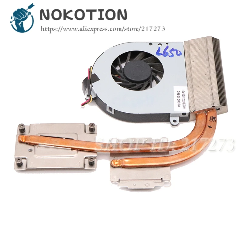 Радиатор NOKOTION V000210930 для ноутбука Toshiba Satellite L650 cpu Радиатор GPU Радиатор Вентилятор охлаждения протестирован