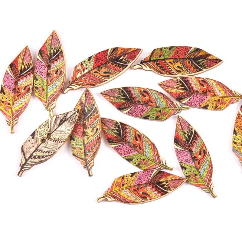 15 Sewing Accessories High Quality Popular Hot Sale Clothing Crafts Painted Sewing Gear Handwork 20PCS/Lot Wood Buttons - Color: 15