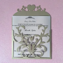 Новая светлая Серебряная Рождественская лазерная резка жемчужная бумага ручной работы на заказ поздравительные открытки Рождественские подарки сувенирные открытки 50 шт